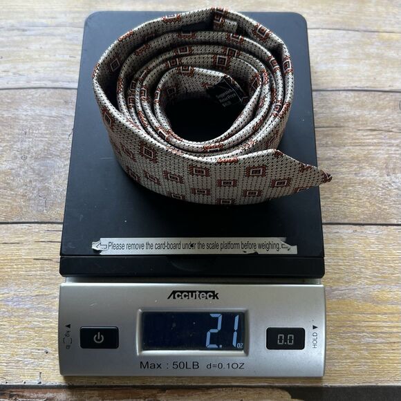 Adolfo One Size Mens Tie Beige 56”x 2” - Picture 15 of 15